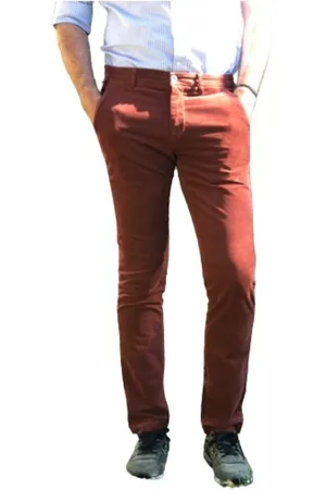 Masons Slim Fit Velvet Cotton Chino Trousers