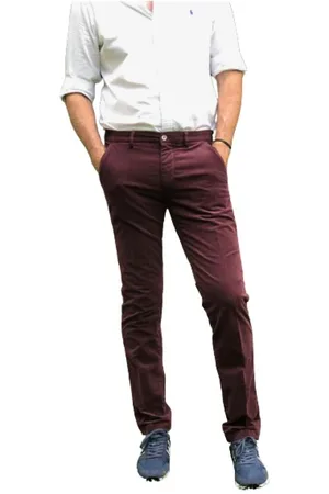 Masons Slim Fit Velvet Cotton Chino Trousers