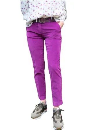 Masons Chinos, female, , XS, Slim Velvet New York Trousers
