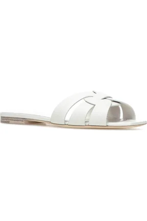 Saint Laurent Slides Sandals Black Leather