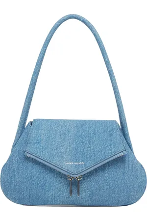 Amina Muaddi Shoulder Bags, female, , ONE SIZE, Gem Denim Shoulder Bag