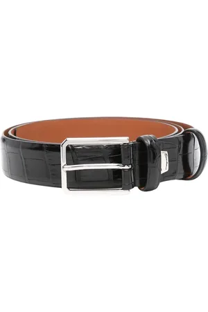 santoni Belts, male, , 120 CM, Stylish Leather Belt with Buckle