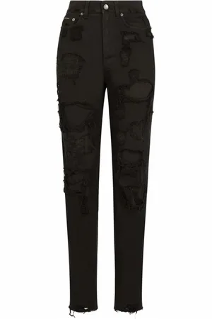 Dolce & Gabbana Denim Jeans with Distressed Finish