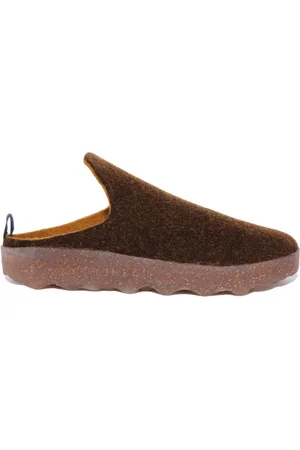 Asportuguesas Mules, female, , 3 UK, Forest Wool Felt Slipper Shoes