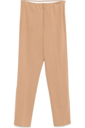 LE TRICOT PERUGIA Caramel Stretch Crease Trousers