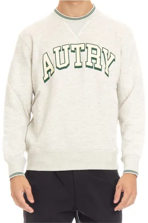 Autry Sweatshirts, male, , M, Grey Jumper with Contrast Trims