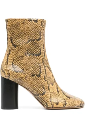 Isabel Marant Heeled Boots, female, , 5 UK, Snake-effect Leather Ankle Boots