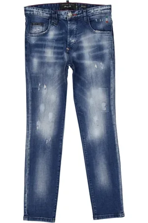Philipp Plein Slim-fit Jeans, male, , W30, Jeans Ss22 with Destroyed Effect