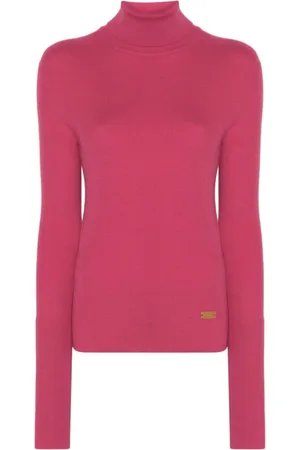 Balmain Turtlenecks, female, , L, Fuchsia Jersey Jumper