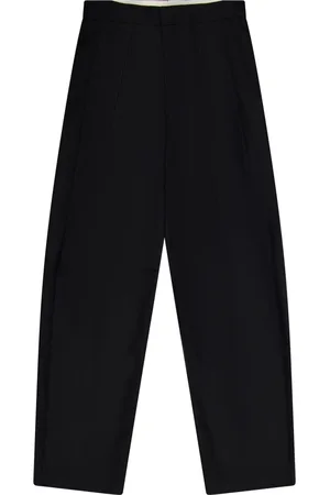 LANEUS Classic Wide Leg Wool Trousers