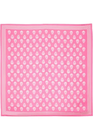 Alexander McQueen Silky Scarves, female, , ONE SIZE, Skull Logo Silk Scarf