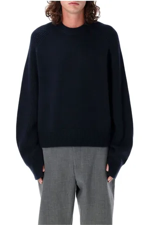 STUDIO NICHOLSON Navy Fisherman Knitwear Aw24