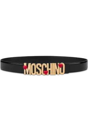 Moschino Belts, female, , S, Leather Heart Charm Belt