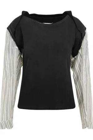 Maison Margiela Blouses, female, , M, Cotton T-Shirt with Unique Details