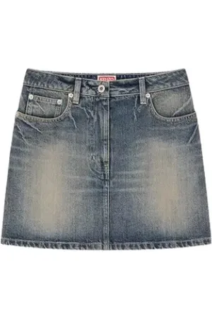Kenzo Denim Skirts, female, , W28, High-waist Denim Mini Skirt