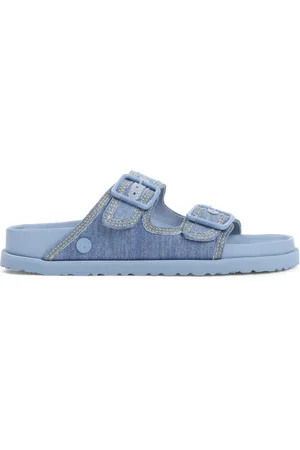 Birkenstock Sliders, male, , 10 UK, Denim Arizona Sandals
