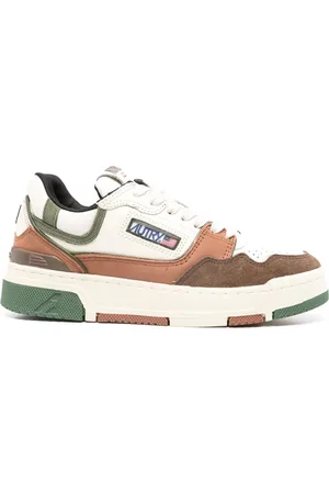 Autry Sneakers, female, , 4 UK, Color-Block Leather Sneaker with Suede Details