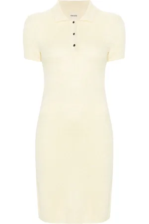 Khaite Knitted Dresses, female, , S, Butter Knitted Polo Dress