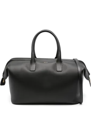 Bally Leather Handbag with Logo Stamp