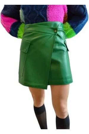 Essentiel Antwerp Short Skirts, female, , XS, Faux Leather Skirt Gradual Hulk