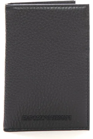 Emporio Armani Wallets & Cardholders, male, , ONE SIZE, Hammer Leather Vertical Wallet with Cardholder