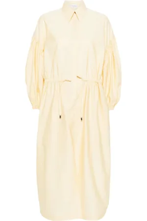 Brunello Cucinelli Shirt Dresses, female, , M, Pastel Balloon Sleeve Maxi Dress