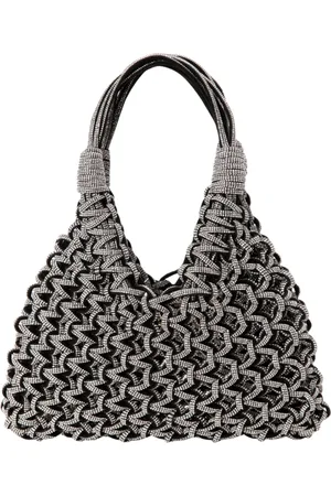 Hibourama Rock Style Black Crystal Handbag