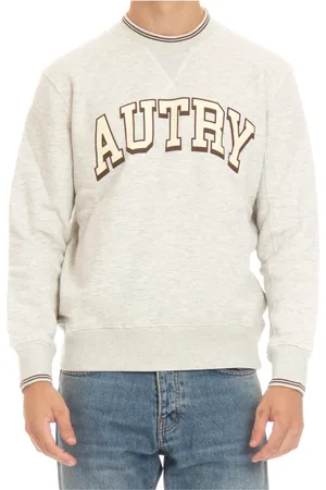 Autry Sweatshirts, male, , M, Grey Jumper with Contrast Trims
