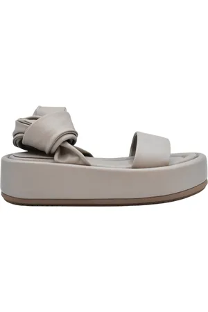 Paloma Barceló Dove Grey Lace-Up Shoes Ss22