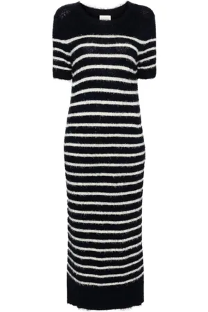 Khaite Knitted Dresses, female, , S, Striped Tube Dress