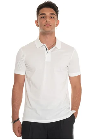 Emporio Armani Polo Shirts, male, , 2XL, Short Sleeve Polo Shirt with Half Zip