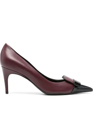 Sergio Rossi Pumps, female, , 4 1/2 UK, Burgundy Leather Ankle Boots