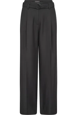 Mos Mosh Elegant Wide Leg Trousers with Belt