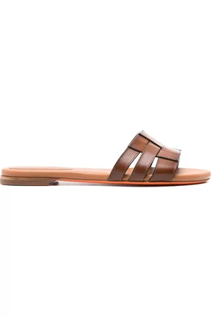 santoni Sliders, female, , 4 1/2 UK, Suede Leather Slides