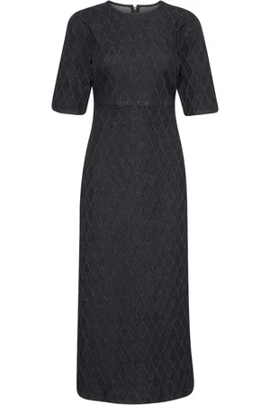 Gestuz Long Dress with Smart Pattern and Slit