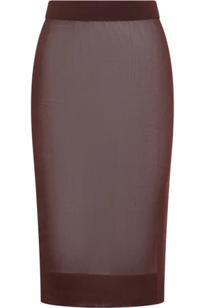 Saint Laurent Midi Skirts, female, , S, Prune Midi Skirt