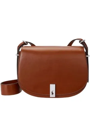 Ralph Lauren Cross Body Bags, female, , ONE SIZE, Italian Full-Grain Leather Saddle Bag