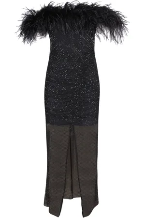 Self-Portrait Party Dresses, female, , 2XS, Feathered Dress Elegance Edgy