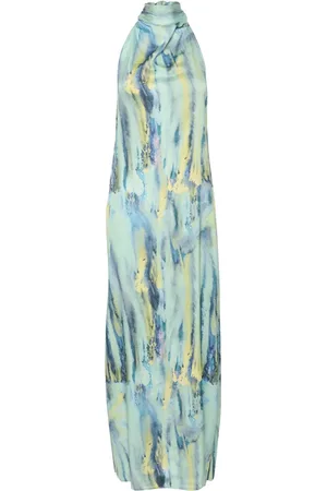 Gestuz Maxi Dresses, female, , M, Colorful Maxi Dress Green Aqua Art