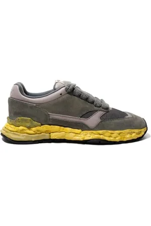 MIHARA YASUHIRO Sneakers, male, , 8 UK, Grey Trainers with Contrasting Panels