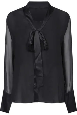 ALICE+OLIVIA Chiffon Bow Tie Blouse