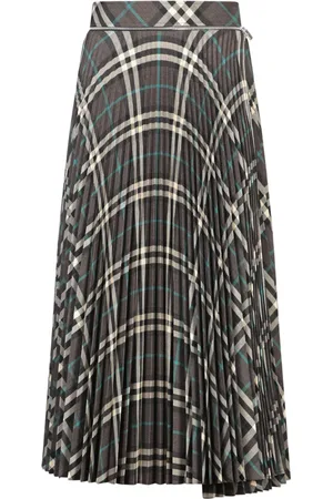 Burberry Black Pleated Midi Skirt