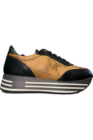 ALVIERO MARTINI 1A CLASSE Sneakers, female, , 3 UK, Black platform Trainers with Geo Classic inserts