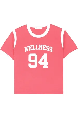 Sporty & Rich T-Shirts, female, , XS, Cotton Sports Tee with White Details