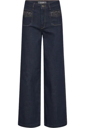 Mos Mosh Wide Leg Jeans with Stud Details
