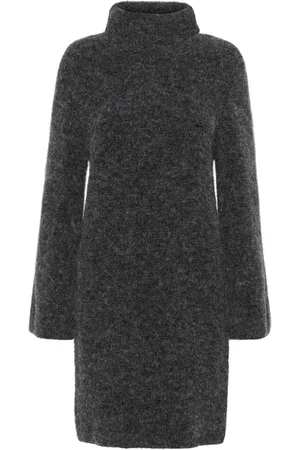 Gestuz Knitted Dresses, female, , L, Rollneck Dress Charcoal Melange