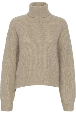 Gestuz Turtlenecks, female, , XL, Alphagz Rollneck Jumper Warm Sand Melange
