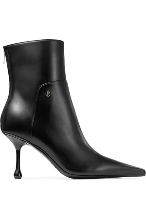 Jimmy Choo Heeled Boots, female, , 4 UK, Leather Ankle Boots with Metal Detail