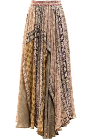 Mes Demoiselles Maxi Skirts, female, , 2XS, Almond Patch Long Skirt Synthy