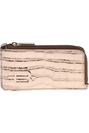 BALDININI Wallets & Cardholders, female, , ONE SIZE, Wallet in platinum laminated crocodile